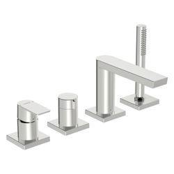 Hansa Stela Einhebel-Fertigmontageset für Wanne/Brause, Rosette eckig, Chrom, 57302473... HANSA-57302473 4057304015328 (Abb. 1)