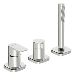 Hansa Stela Einhebel-Fertigmontageset für Wanne/Brause, Rosette soft edge, Chrom, 57319... HANSA-57319173 4057304015311 (Abb. 1)