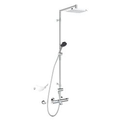 Hansa Fit Regenbrause-Duscharmatur 6516 3-strahlig Ausladung 485mm DN15 Chrom... HANSA-65162101 4015474277229 (Abb. 1)