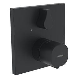 Hansa Living Fertigmontageset für Wanne/Brause 8114 Rosette eckig Matt-Schwarz... HANSA-8114956233 4057304015847 (Abb. 1)