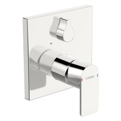 Hansa Stela Einhebelmischer Fertigmontageset für Wanne/Brause 8784 Rosette eckig Chrom... HANSA-87849073 4057304015250 (Abb. 1)