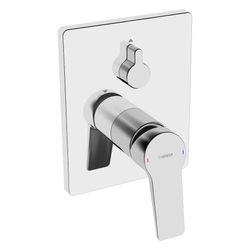 Hansa Twist Einhebelmischer Fertigmontageset für Wanne/Brause 8984 Rosette eckig mit Si... HANSA-89843083 4015474285590 (Abb. 1)