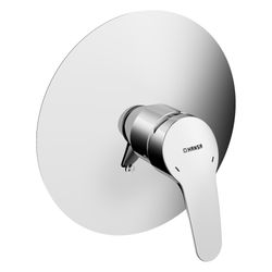 Hansa Mix Einhebel-Fertigmontageset für Brausebatterie, Rosette rund, Chrom, 01859183... HANSA-01859183 4015474271456 (Abb. 1)