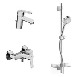 Hansa Primo Badezimmer Armaturen Paket, DN 15, Chrom, 49010000... HANSA-49010000 4015474262799 (Abb. 1)
