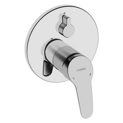 Hansa Mix Einhebelmischer Fertigmontageset für Wanne/Brause 8184 Rosette rund mit Siche... HANSA-81843083 4015474279247 (Abb. 1)