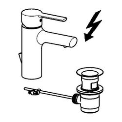 Hansa Ronda Einhebelmischer Waschtischbatterie, Niederdruck 0313 Kupferrohr Zugstangena... HANSA-03131173 4015474212671 (Abb. 1)