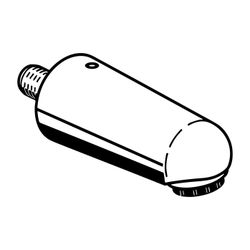 Hansa Jet Kopfbrause 0486 1-strahlig Ausladung 125mm DN15 Chrom... HANSA-04860100 4015474061590 (Abb. 1)