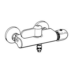 Hansa Tempra Brausebatterie 0824 mit Sicherungseinrichtung DN15 Chrom... HANSA-08240282 4015474658592 (Abb. 1)