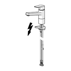 Hansa Twist Einhebelmischer Küchenarmatur, Niederdruck 0912 Kupferrohr Ausladung 199mm ... HANSA-09121183 4015474261143 (Abb. 1)