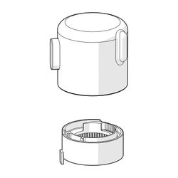 Hansa Temperatur-Wählgriff Oras Group, Matt-Schwarz, 1008607V-33... HANSA-1008607V-33 6414150101250 (Abb. 1)