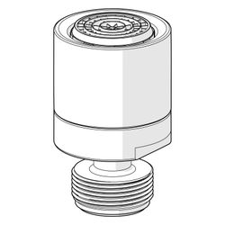 Hansa Strahlregler für Bidetarmatur mit Kugelgelenk, Chrom, 1019918V... HANSA-1019918V 6414150108211 (Abb. 1)