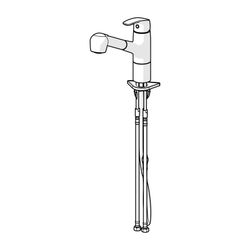 Hansa Pinto Einhebelmischer Küchenarmatur 4518 2-strahlig Ausladung 231mm DN15 Chrom... HANSA-45182283 4057304003202 (Abb. 1)