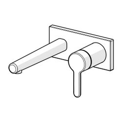 Hansa Designo Einhebelmischer Fertigmontageset für Waschtischbatterie Style 5109 Rosett... HANSA-51092183 4057304006647 (Abb. 1)