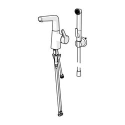 Hansa Designo Einhebelmischer Waschtischbatterie Style 5134 Ausladung 151mm DN15 Chrom... HANSA-51342201 4057304006425 (Abb. 1)