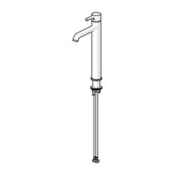 Hansa Vantis Style Einhebel-Waschtischarmatur, Standmontage, Cascade, Matt-Schwarz, 5... HANSA-5447220733 4057304020049 (Abb. 1)