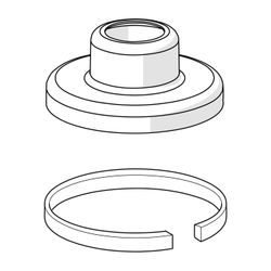 Hansa Rosette, Durchmesser 70mm, DN 15, Chrom, 59910094... HANSA-59910094 4015474814677 (Abb. 1)