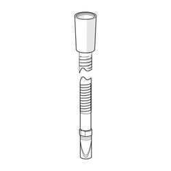 Hansa Brauseschlauch, Länge 175cm, M12x1, 1/2", Chrom, 59912281... HANSA-59912281 4015474063631 (Abb. 1)