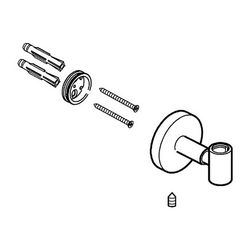 Hansa Wandbefestigung 59913472 Chrom... HANSA-59913472 4015474214224 (Abb. 1)