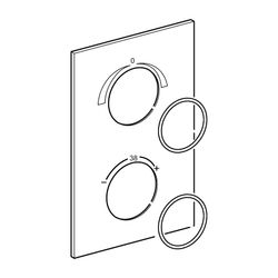 Hansa Deckplatte für Unterputz-Einbaukörper, Chrom, 59913924... HANSA-59913924 4015474264618 (Abb. 1)