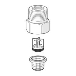 Hansa Schmutzfilter Rückflussverhinderer, Chrom, 59914086... HANSA-59914086 4015474275331 (Abb. 1)