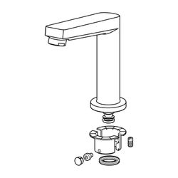 Hansa Twist Auslauf 59914201 Ausladung 130mm Chrom... HANSA-59914201 4015474278585 (Abb. 1)