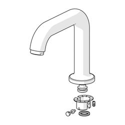 Hansa Hoher Auslauf, Ausladung 192mm, Chrom... HANSA-59914202 4015474278608 (Abb. 1)