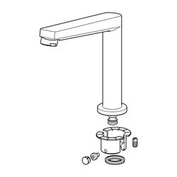 Hansa Twist Auslauf, Ausladung 193mm, Chrom, 59914204... HANSA-59914204 4015474278622 (Abb. 1)