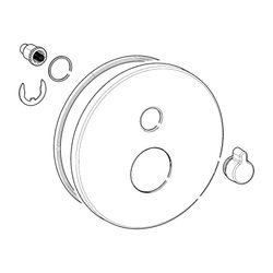 Hansa Rosette, 170mm, Chrom, 59914221... HANSA-59914221 4015474296831 (Abb. 1)