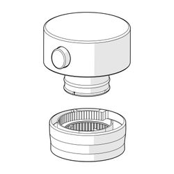 Hansa Temperatureinstellgriff, Chrom, 59914360... HANSA-59914360 4057304001468 (Abb. 1)