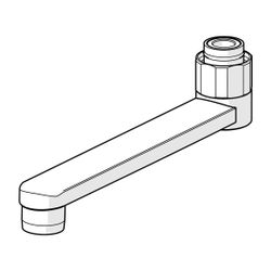 Hansa Auslauf Länge 150mm, Ausladung 150mm, Chrom, 59914470... HANSA-59914470 4057304005824 (Abb. 1)