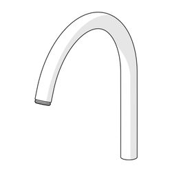 Hansa Hohem Auslauf 59914498 Länge 208mm Ausladung 208mm Chrom... HANSA-59914498 4057304008016 (Abb. 1)