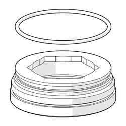 Hansa Montagering für Luftsprudler M24x1, Schlüsselweite 17, ab 2019, 59914744... HANSA-59914744 4057304013508 (Abb. 1)