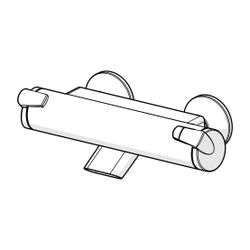 Hansa Fit Wannenfüll- und Brausebatterie 6513 Ausladung 127mm DN15 Chrom... HANSA-65132101 4015474273405 (Abb. 1)