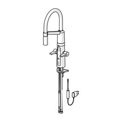 Hansa Fit Küchenarmatur 6525 2-strahlig 230/5V Ausladung 200mm DN15 Chrom... HANSA-65252213 4057304004513 (Abb. 1)