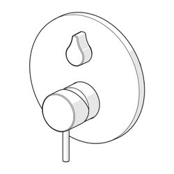 Hansa Stela Einhebelmischer Fertigmontageset für Wanne/Brause 8784 Rosette rund Chrom... HANSA-87849041 4015474287266 (Abb. 1)