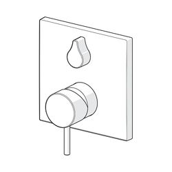 Hansa Stela Einhebelmischer Fertigmontageset für Wanne/Brause 8784 Pinhebel Rosette eck... HANSA-87849051 4015474287235 (Abb. 1)