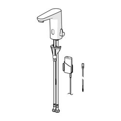 Hansa Electra Safety Waschtischarmatur, Standmontage, Sensor, Bluetooth, 3V, Heißwasser... HANSA-91102219 4057304019708 (Abb. 1)
