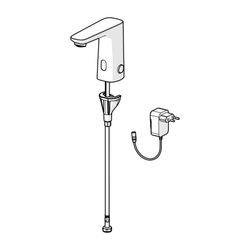 Hansa Electra Waschtischarmatur, Standmontage, Sensor, Bluetooth, 230/9V, Chrom, 920120... HANSA-92012009 4057304019357 (Abb. 1)