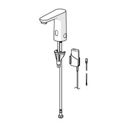 Hansa Electra Waschtischarmatur, Standmontage, Sensor, Bluetooth, 3V, Chrom, 92512219... HANSA-92512219 4057304020155 (Abb. 1)