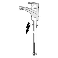Hansa Mix Einhebel-Küchenarmatur, Niederdruck, Kupferrohr, Ausladung 203mm, DN 15, Chro... HANSA-01121183 4015474276574 (Abb. 1)