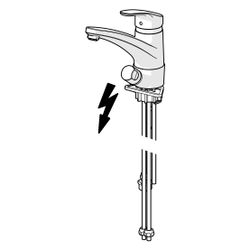 Hansa Mix Küchenarmatur mit Spülmaschinenventil, Kupferrohr, Ausladung 203mm, DN 15, Ch... HANSA-01211183 4015474276611 (Abb. 1)