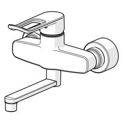 Hansa Clinica Einhebel-Waschtischbatterie, Bügel-/Bedienhebel lang, Ausladung 227mm, DN... HANSA-01516286 4057304018916 (Abb. 1)