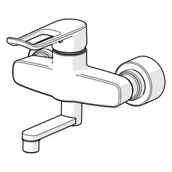 Hansa Clinica Einhebel-Waschtischbatterie, Bügel-/Bedienhebel lang, Ausladung 177mm, DN... HANSA-01526286 4057304012600 (Abb. 1)