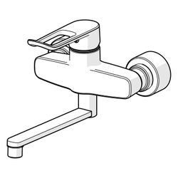 Hansa Clinica Einhebel-Waschtischbatterie, Bügel-/Bedienhebel lang, Ausladung 277mm, DN... HANSA-01536286 4057304010606 (Abb. 1)
