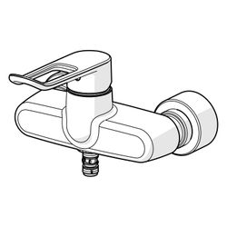 Hansa Clinica Einhebel-Waschtischarmatur, Wandmontage, Bügelhebel, Bluetooth, Chrom, 01... HANSA-01556269 4057304020506 (Abb. 1)