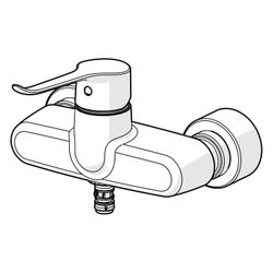 Hansa Clinica Einhebel-Waschtischarmatur, Wandmontage, Pinhebel, Bluetooth, Chrom, 0155... HANSA-01556279 4057304020490 (Abb. 1)