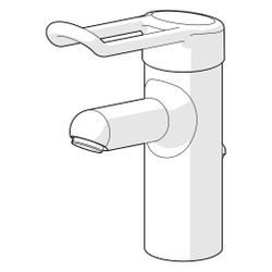 Hansa Medipro Einhebel-Waschtischbatterie, Kupferrohr, Zugstangen-Ablaufgarnitur, Bügel... HANSA-01612105 4015474266797 (Abb. 1)