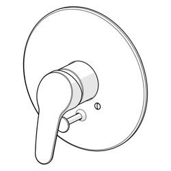 Hansa Mix Einhebel-Fertigmontageset für Wanne/Brause, Rosette rund, Chrom, 01849183... HANSA-01849183 4015474271449 (Abb. 1)