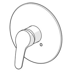 Hansa Mix Einhebel-Fertigmontageset für Brausebatterie, Rosette rund, Chrom, 01859183... HANSA-01859183 4015474271456 (Abb. 1)