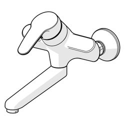 Hansa Mix Einhebel-Waschtisch- und Küchenarmatur, Ausladung 235mm, DN 15, Chrom, 019481... HANSA-01948183 4015474271371 (Abb. 1)
